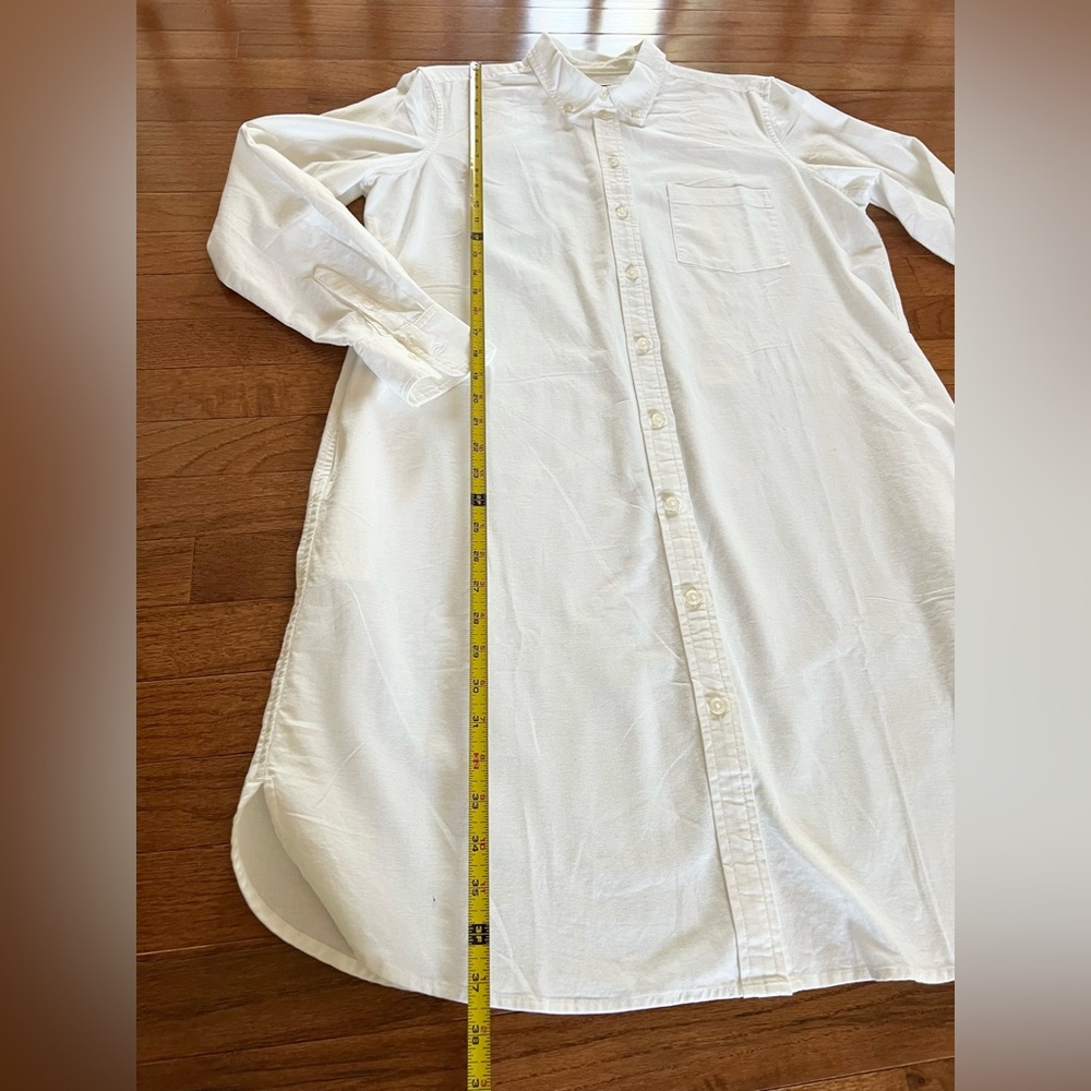 98% Cotton Gap Oxford White Shirt Dress - Picture 9 of 10